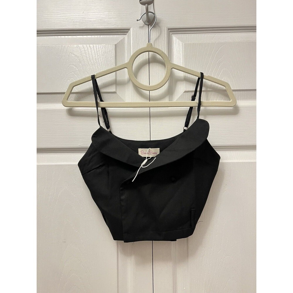 Beach Bunny NEW black Crop Top Womens Xs